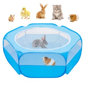 Pawaboo Small Animals Playpen, Waterproof Small Pet Cage Tent with Zippered Cover